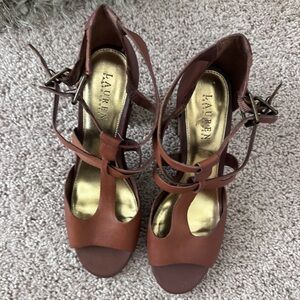 Ralph Lauren block heeled sandal